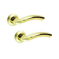 Ручки на розетте KEDR R10.026-AL SB/PB золото/матовое золото